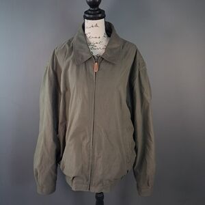 Men’s London Fog Olive Collared Bomber Jacket Size XL
